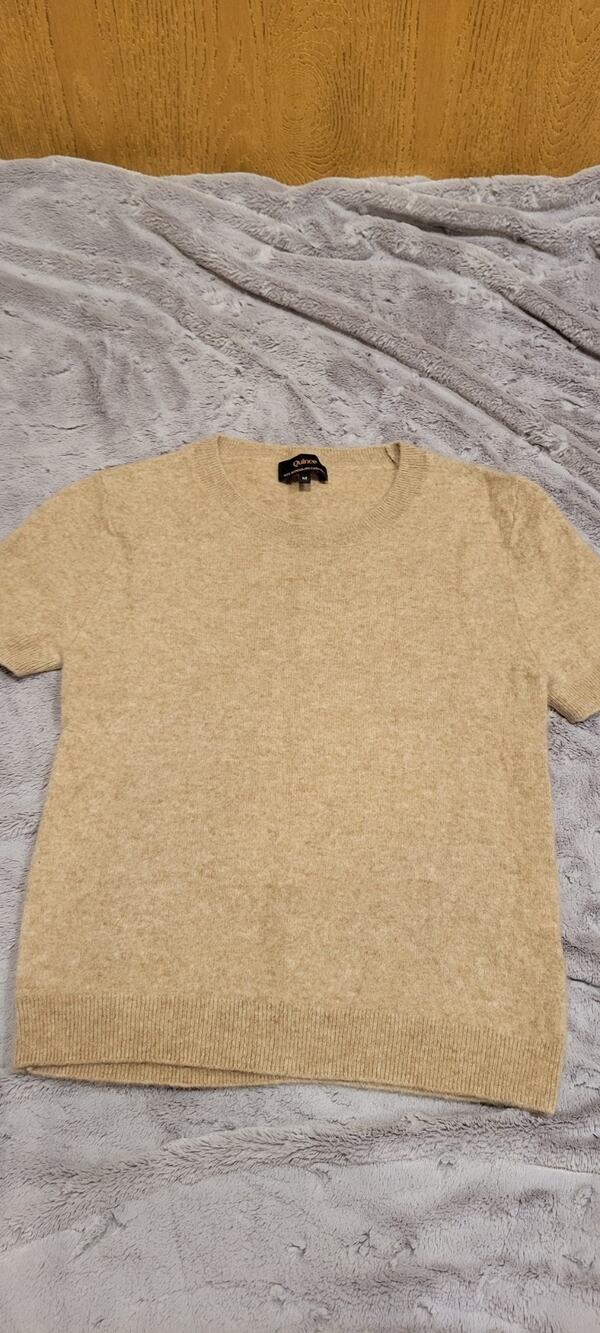 Quince Mongolian Cashmere Crewneck Sweater Womens Medium Oatmeal Cozy Luxury